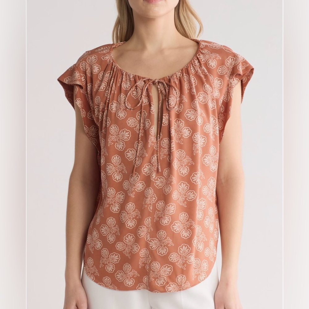 🆕 Joie Gwyneth Floral Drawstring Neck Top, Size XS